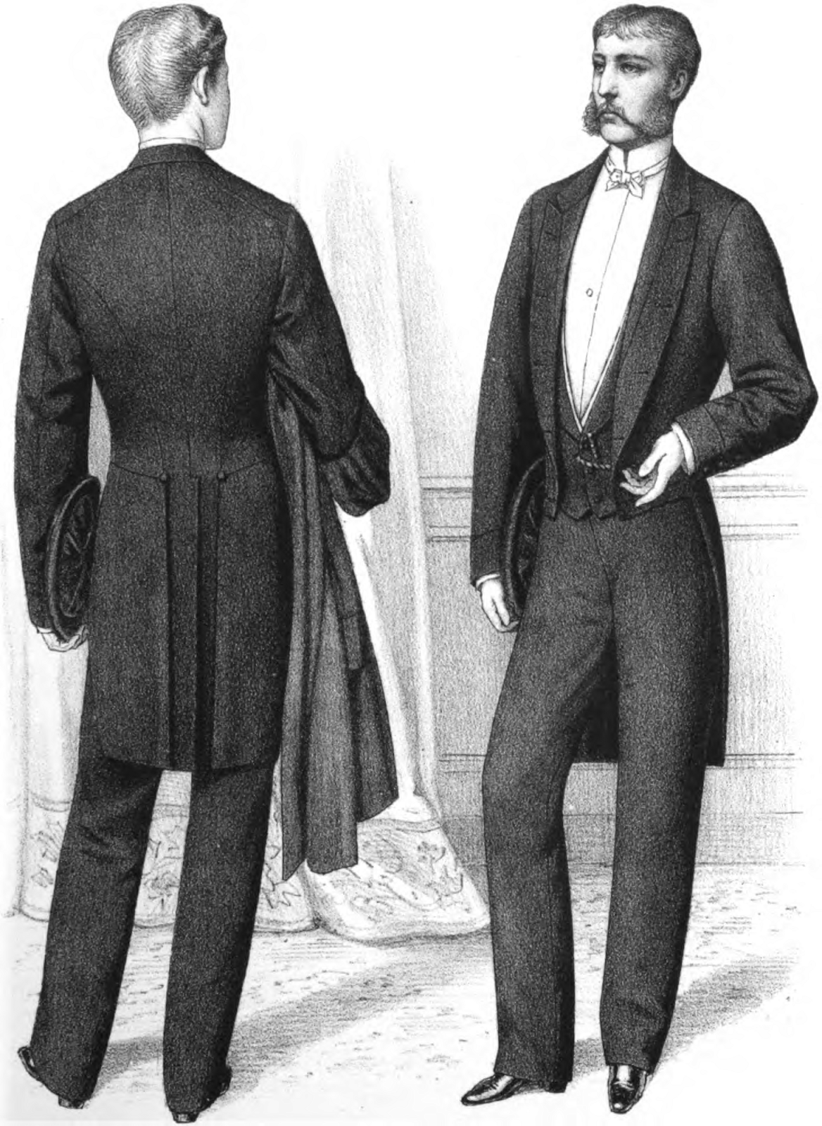 Сюртук также считался. Одежда Кристиан 19 века. Одежда Баринов 19 века. Фрак 19 века. Фрак и сюртук 19 века.