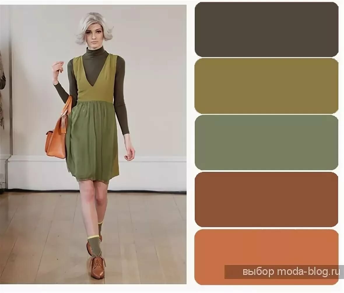 С каким цветом сочетается оливковый цвет в одежде для женщин фото