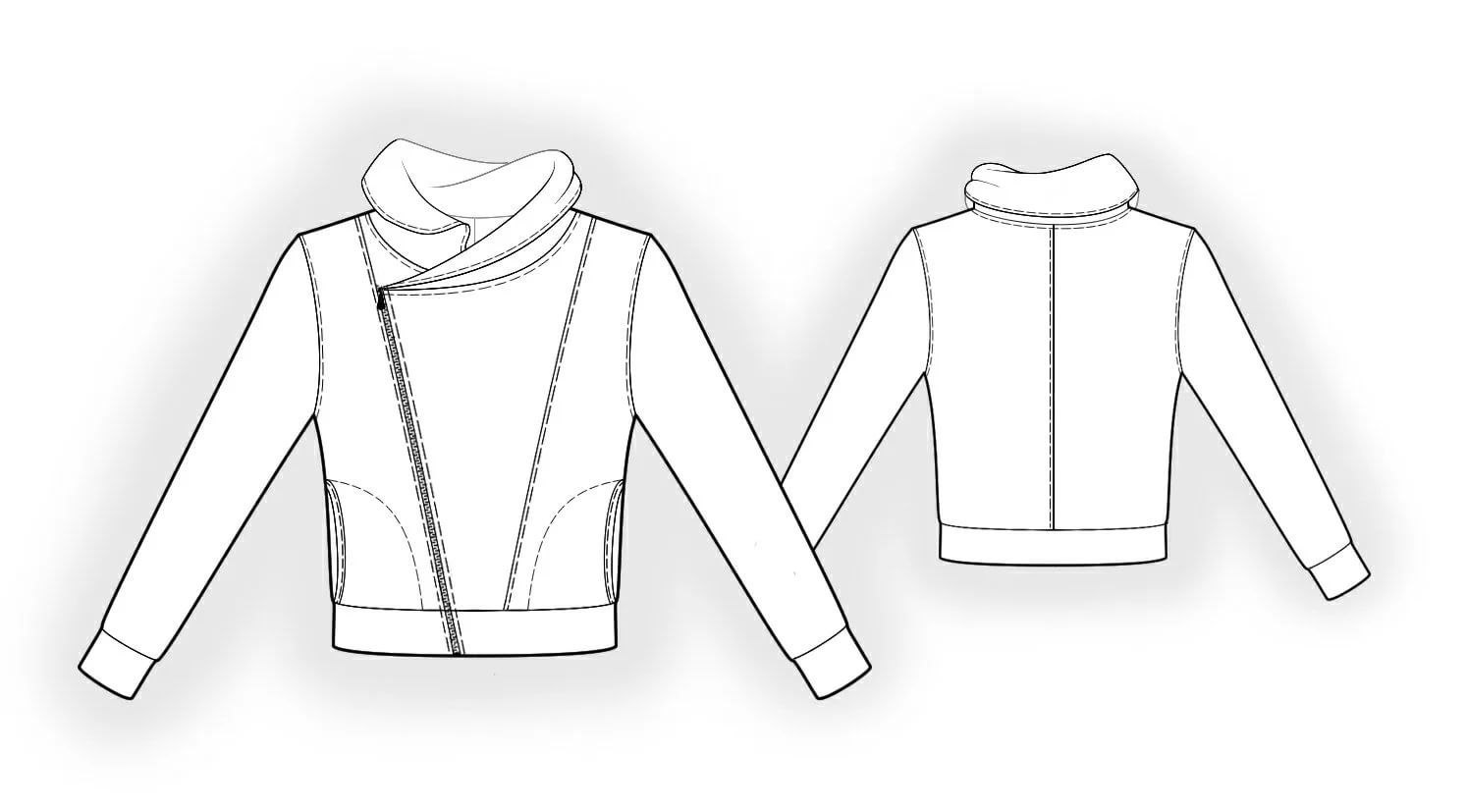 Технический эскиз женской куртки