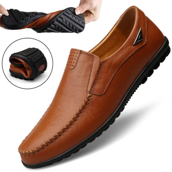 Мокасины ALIEXPRESS Mens Casual Shoes Genuine Leather Driving Moccasins Slip on