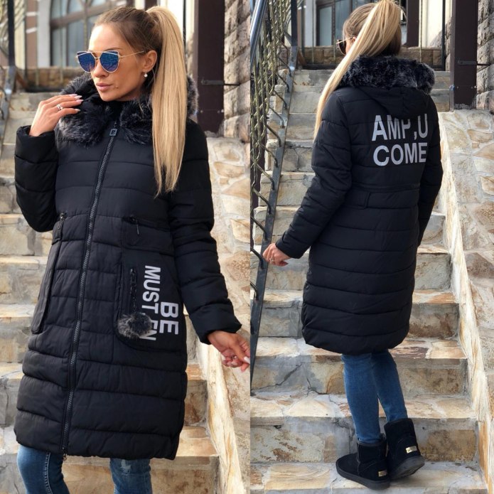 Длинные куртки женские с надписями