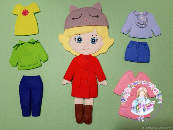 Фетровые куклы с одеждой