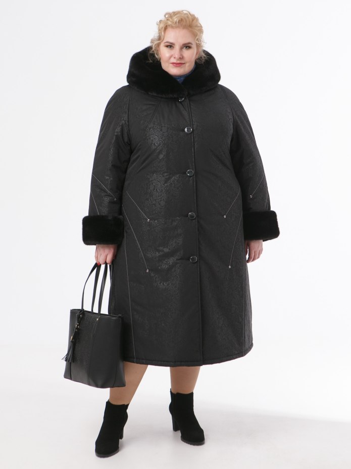 Riona 5570 пальто зеленый