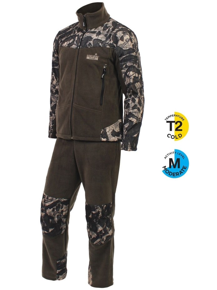 Флисовый костюм Norfin Berings Camo Green