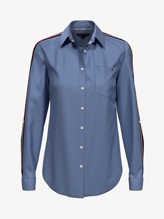 Рубашка Hilfiger мужская бирюзовая