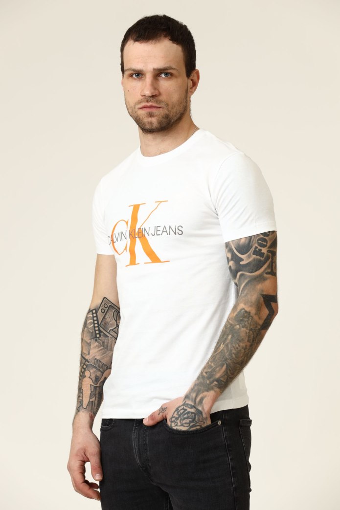Calvin Klein Jeans футболка мужская белая