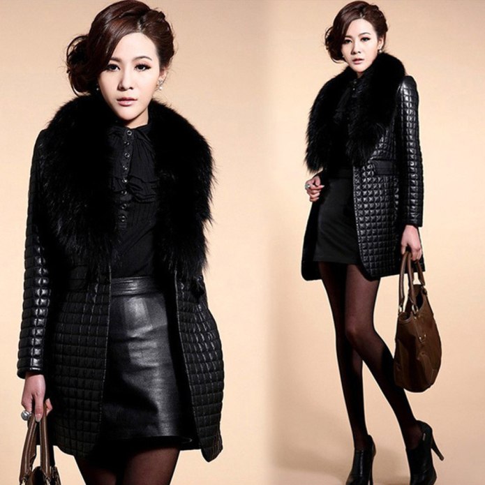 Glabor Leather fur куртки 2015 зима