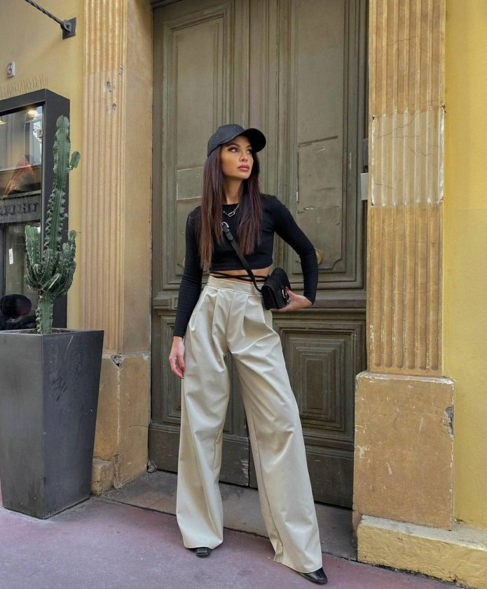 Брюки палаццо look