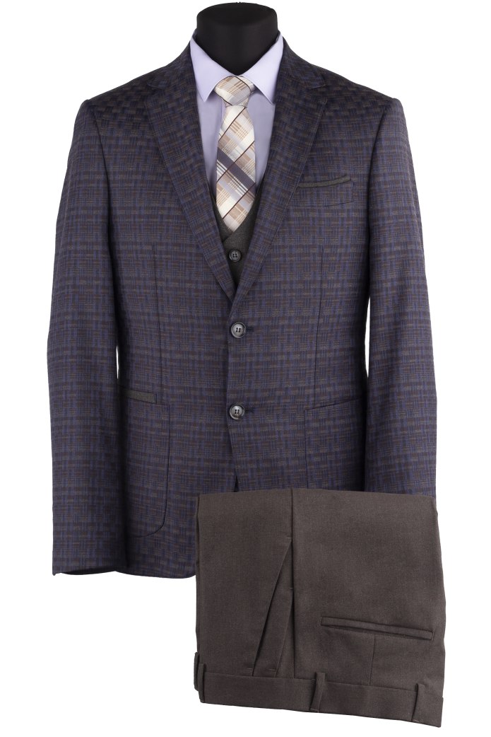 Темный шерстяной мужской костюм Hugo Boss Henry/Getlin 204
