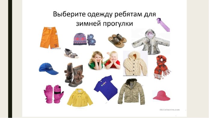Одежда на английском для детей