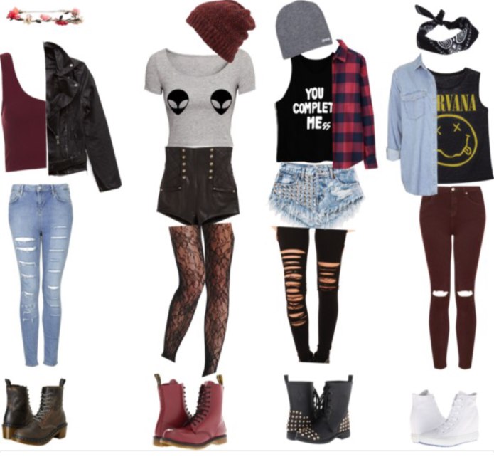 Goth outfit Грандж 2020 корейский