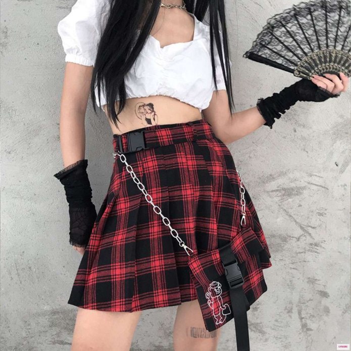 Юбка с плиссировкой Школьная Harajuku