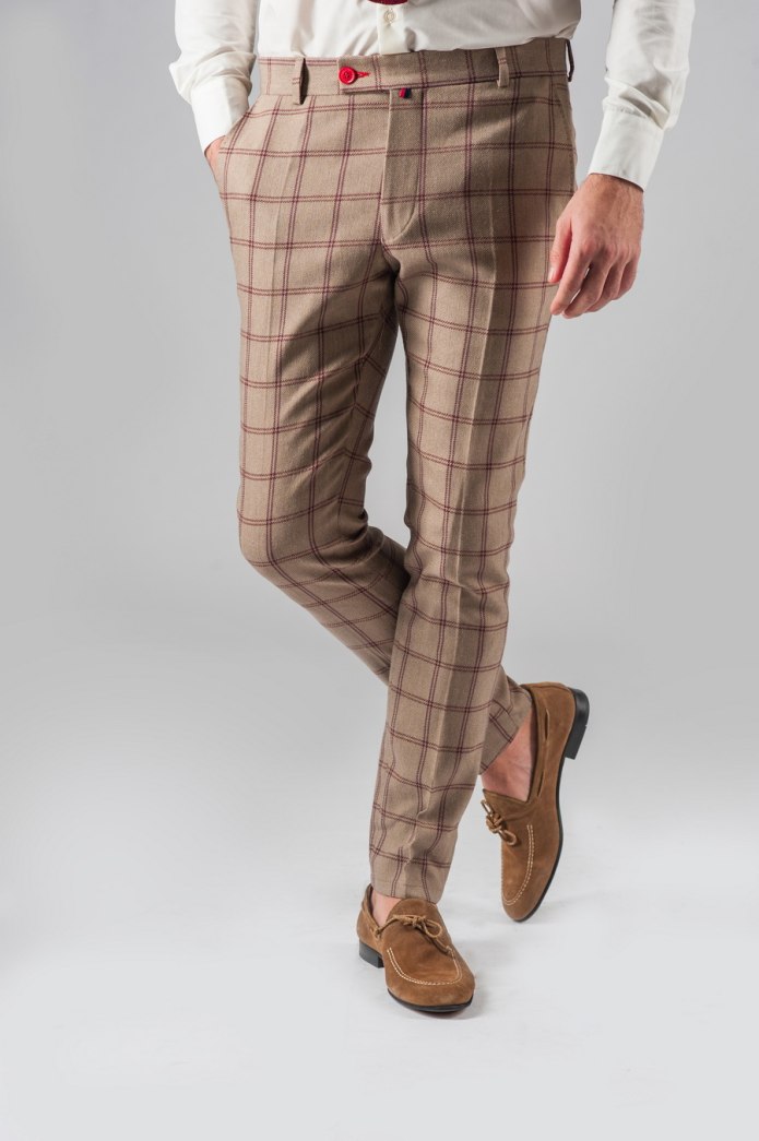 Брюки massimo Dutti клетчатые зауженные