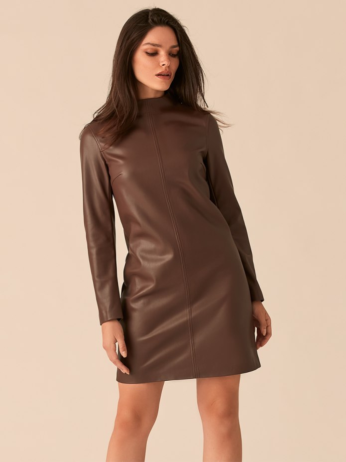 Платье из экокожи артикул: 02aw20040