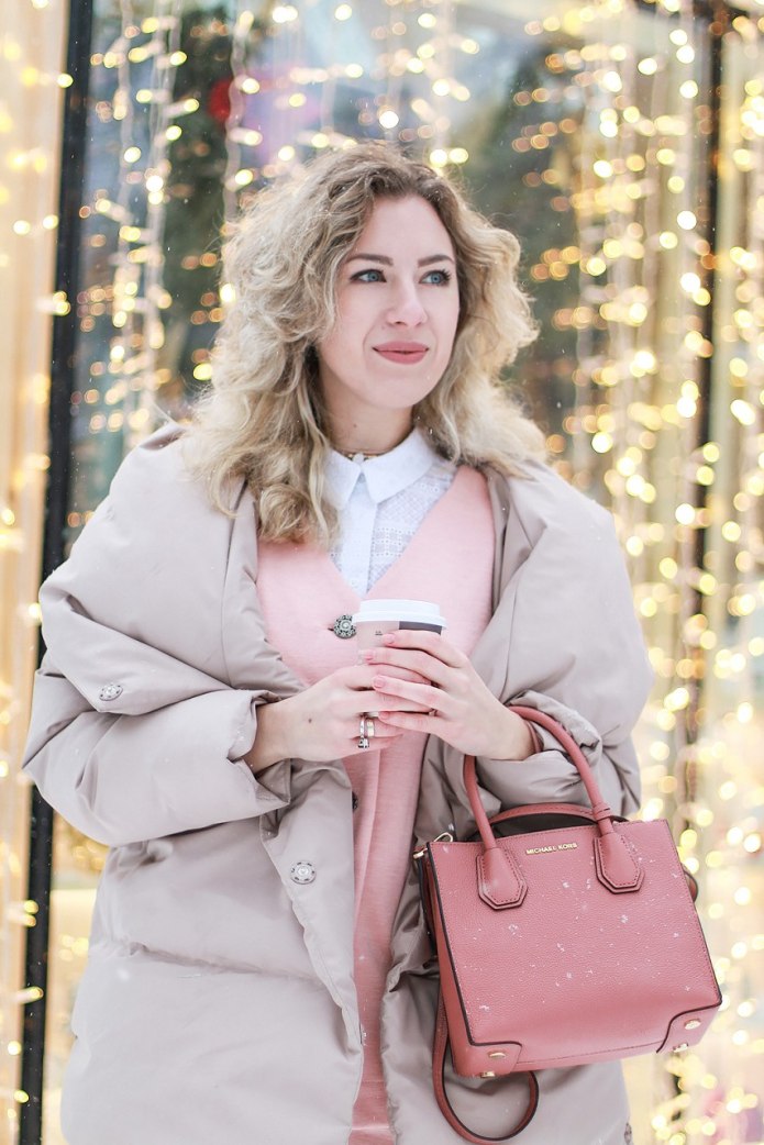 Street Style длинные дубленки