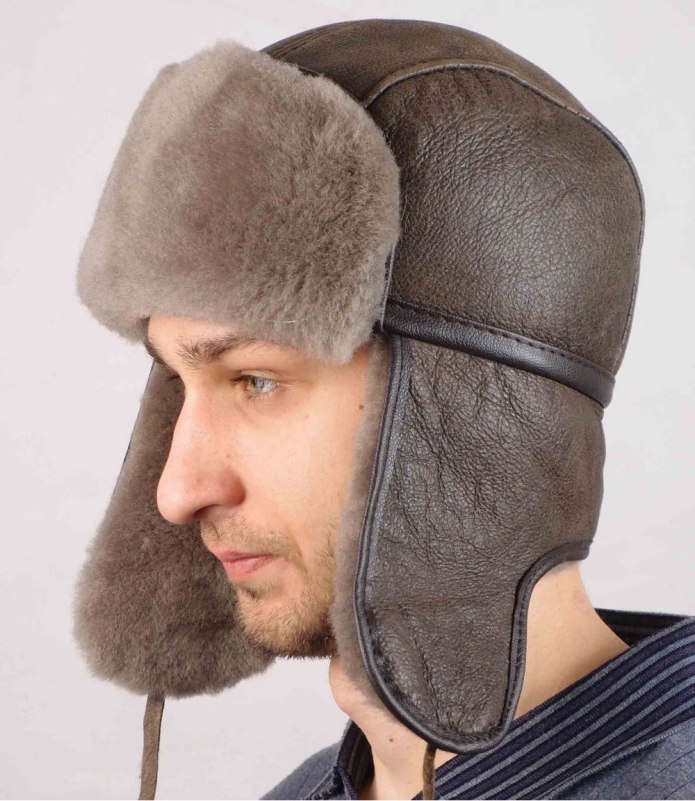 Шапка для бани из овчины