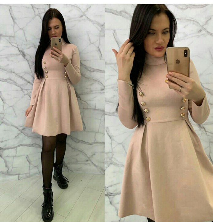 Замшевое платье