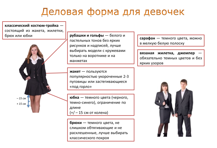 В нашей школе принят деловой стиль
