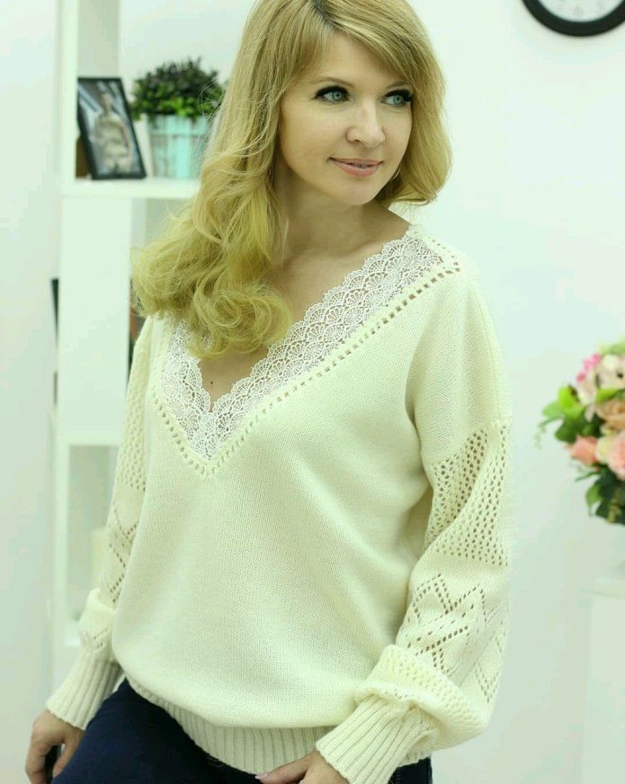 Вязаные ажурные кофты