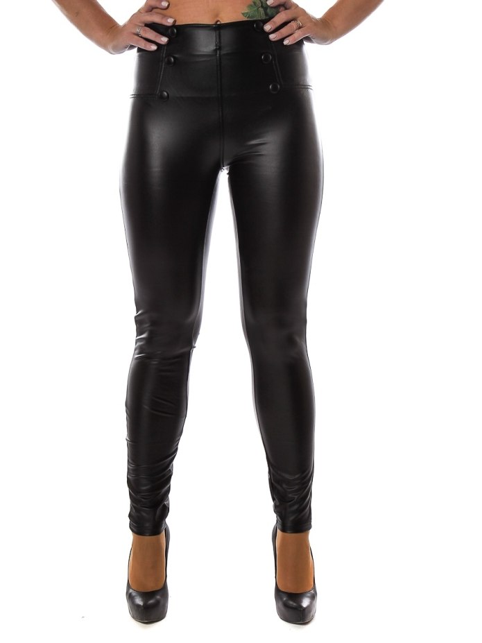 Брюки из экокожи клеш купить