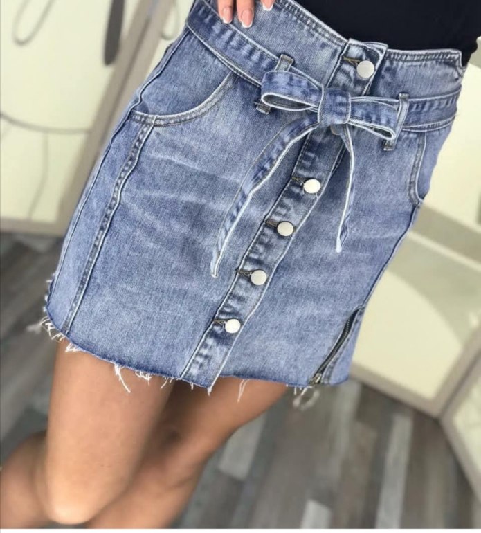 Модные джинсовые юбки