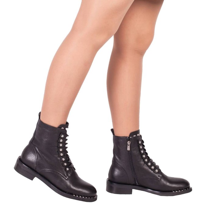 20-11 N423 Black ботинки женские (натуральная кожа, байка)
