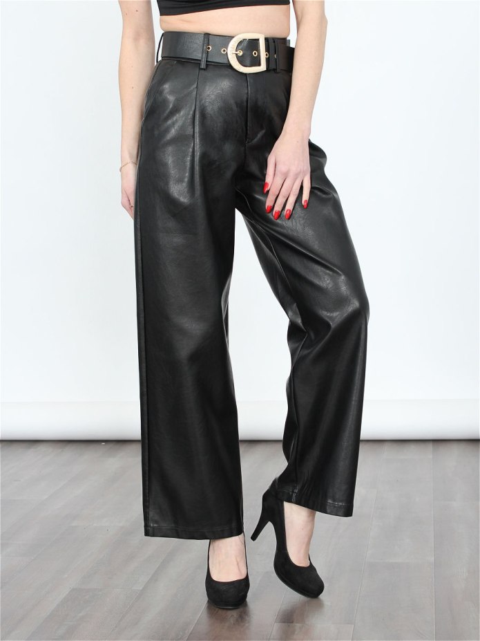 Брюки из экокожи