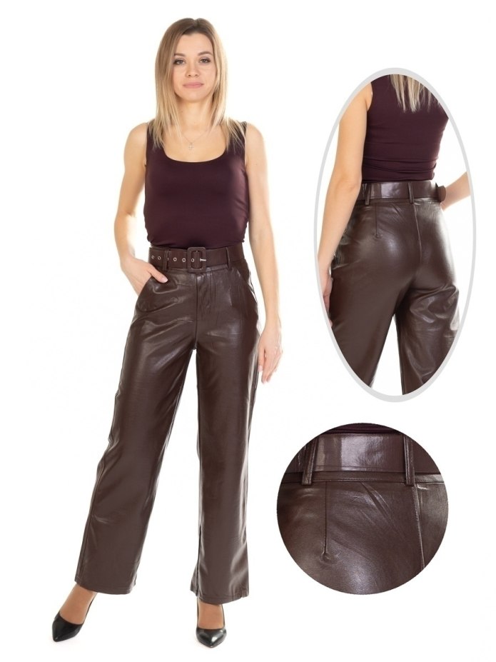 Брюки из экокожи