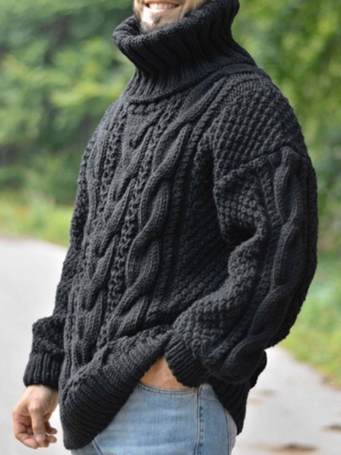 Черный Oversize-джемпер с высоким воротником ASOS Design