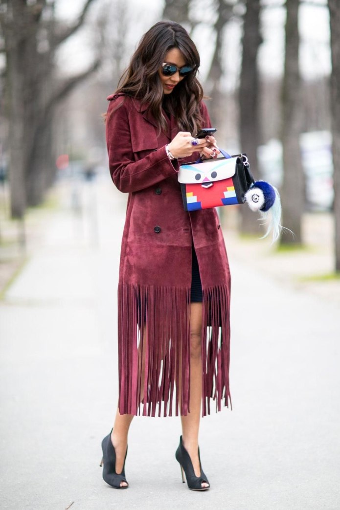 Street Style бордовое платье