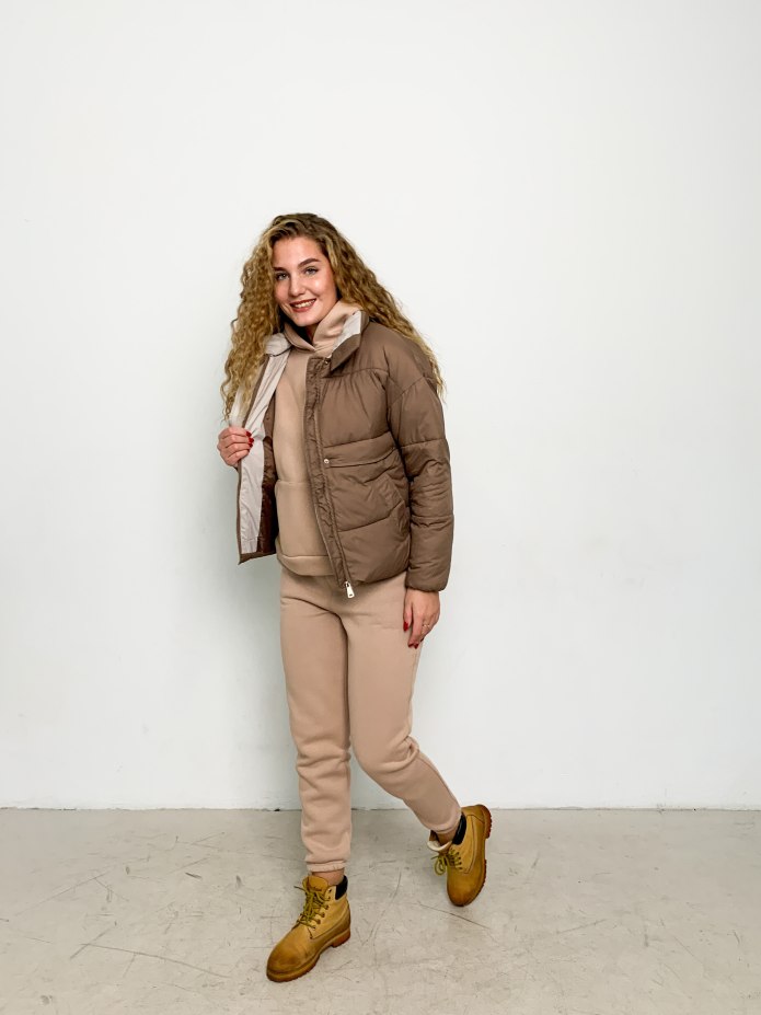 Пуховик из нейлона бершка