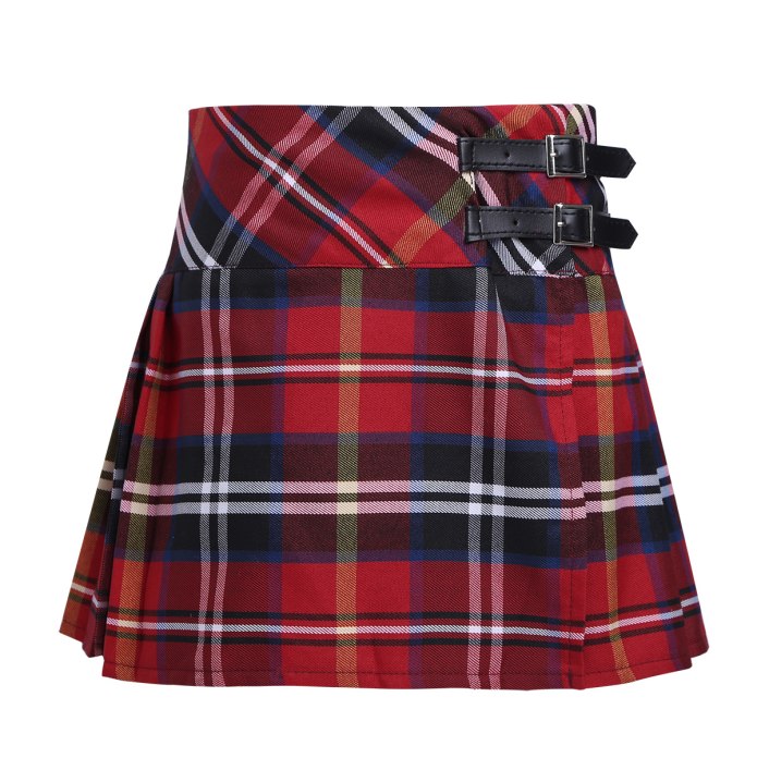 Red Tartan Plaid skirt