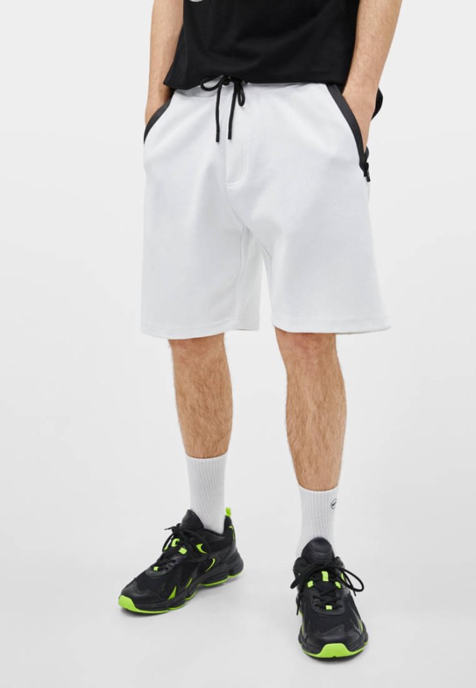 Шорты бершка спортивные белые