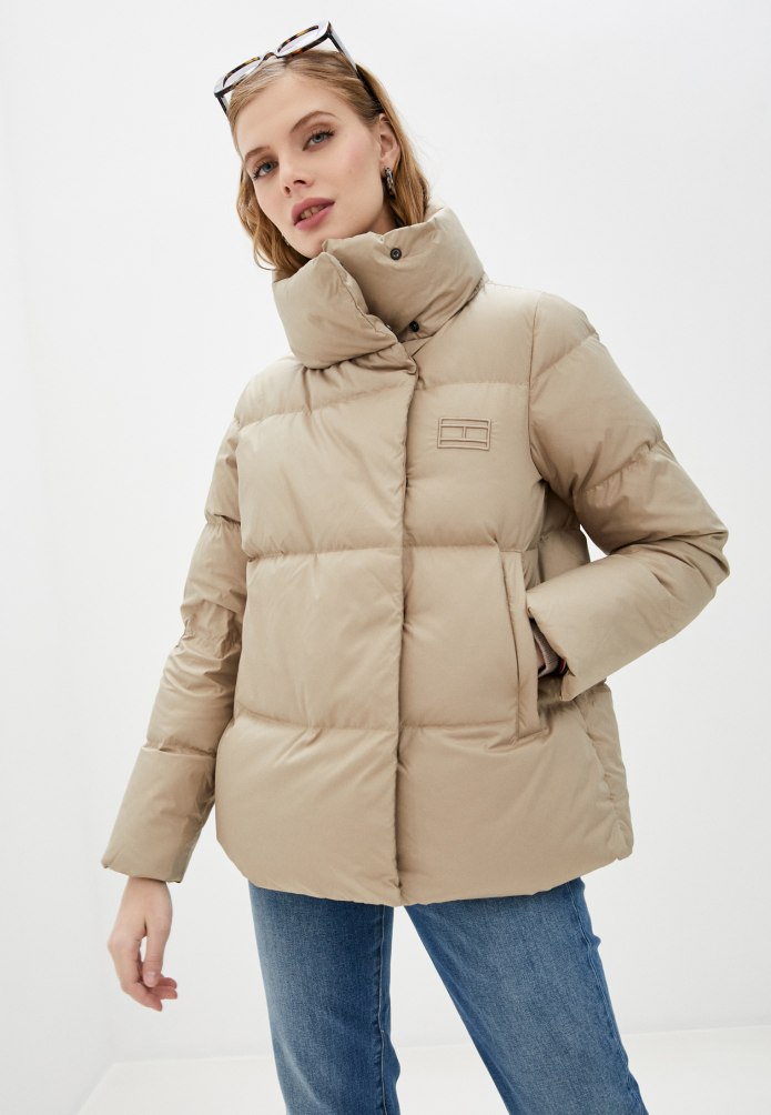 Розовый пуховик Tommy Hilfiger женский