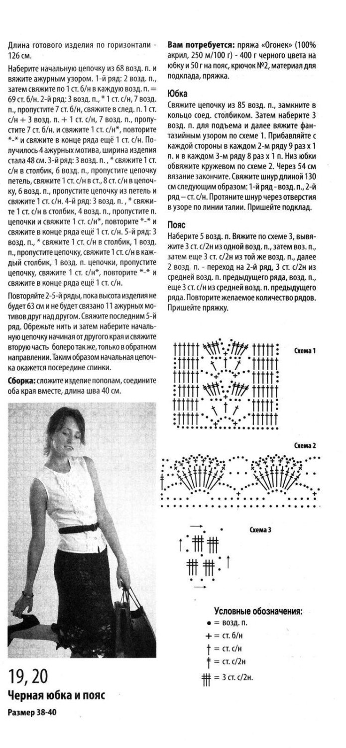 Вязаные юбочки крючком схемы