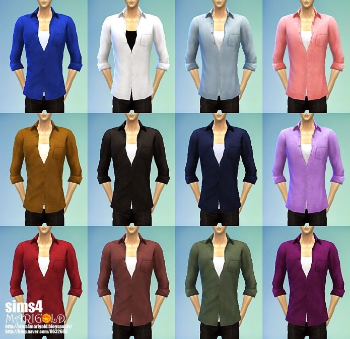 SIMS 4 open Shirt