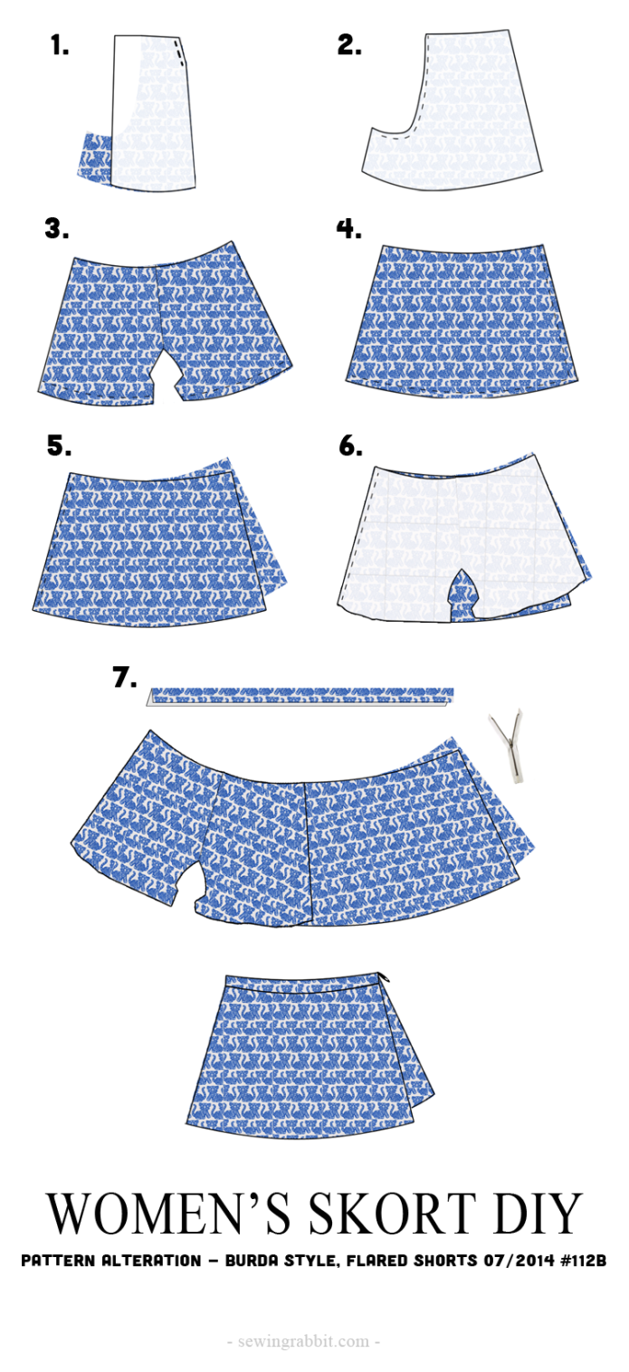 Как сделать шорты из юбки