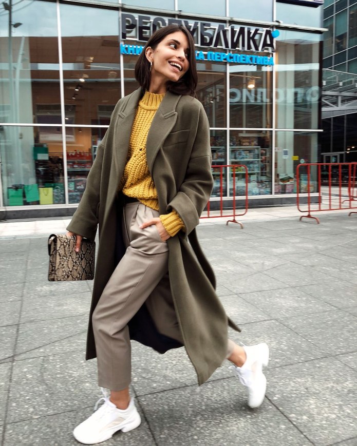 Черный тренч Street Style 2020