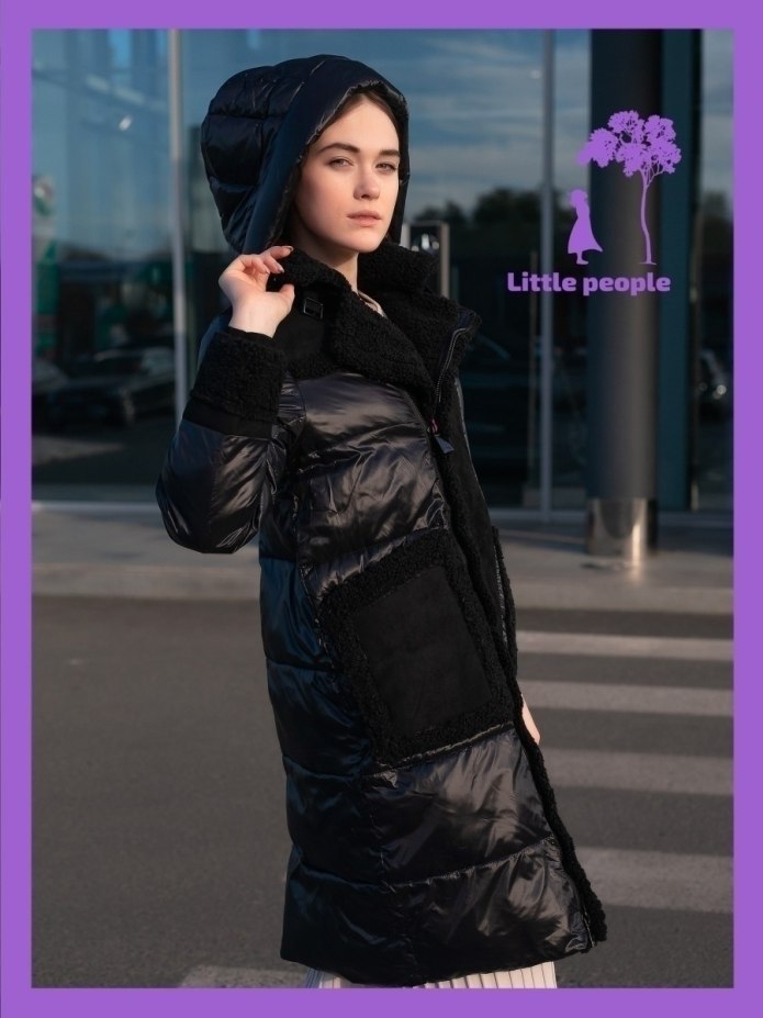 Розовый пуховик