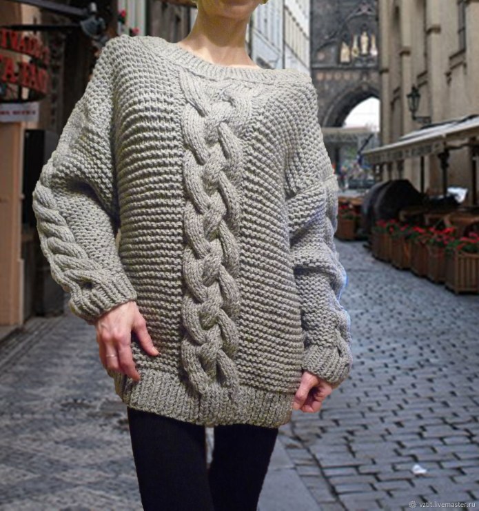 Свитер из толстой пряжи Oversize