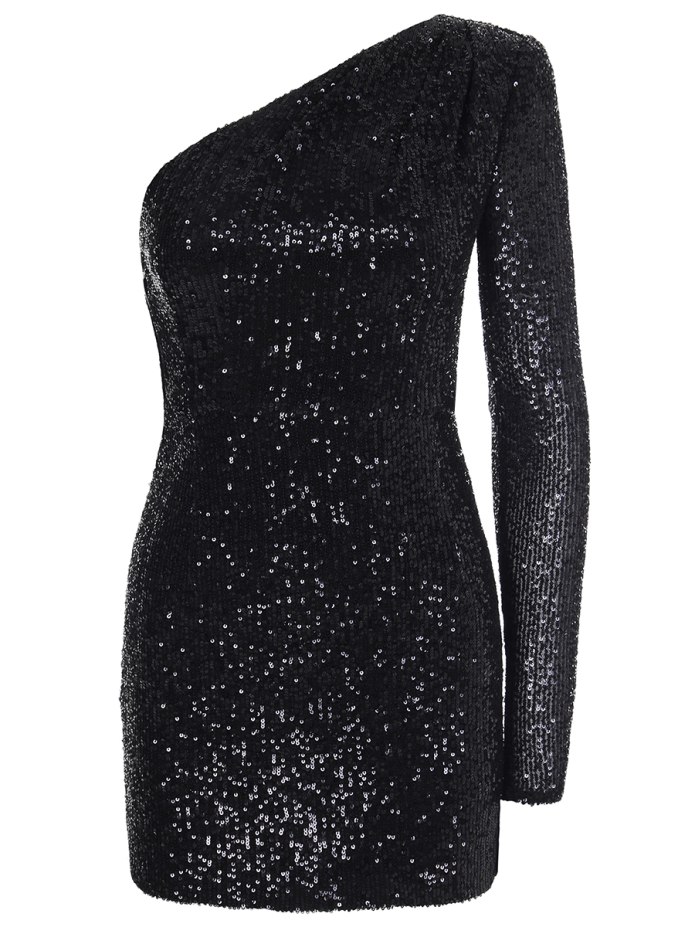 Sequin Spaghetti Strap Mini Bodycon Dress