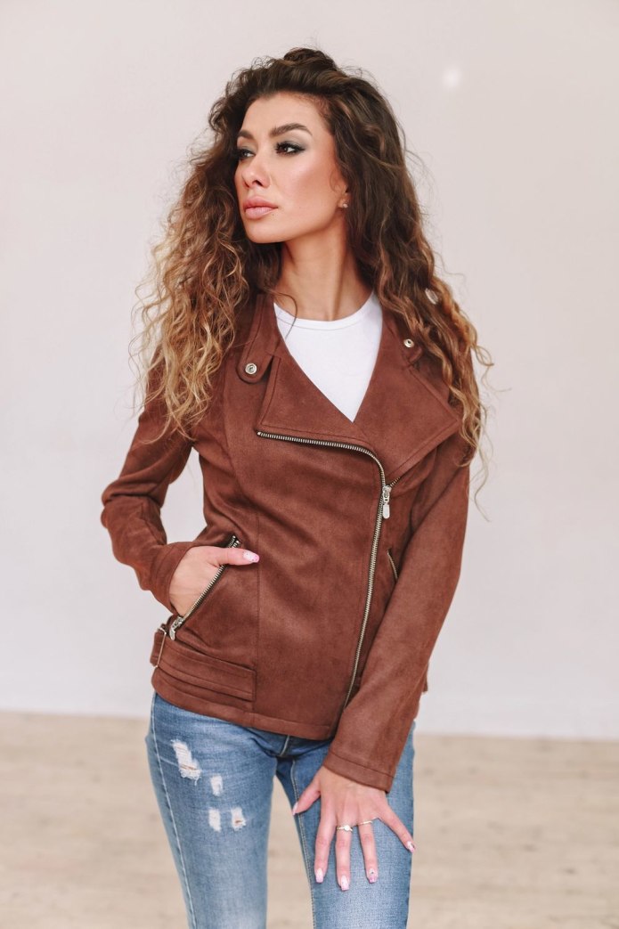 Замшевая косуха Zara