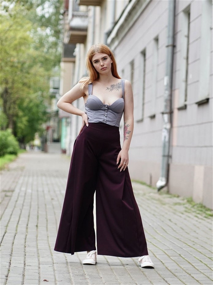 Street Style брюки палаццо