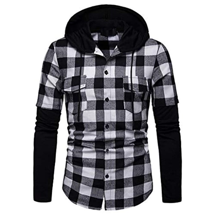 Plaid Shirt рубашка с капюшоном