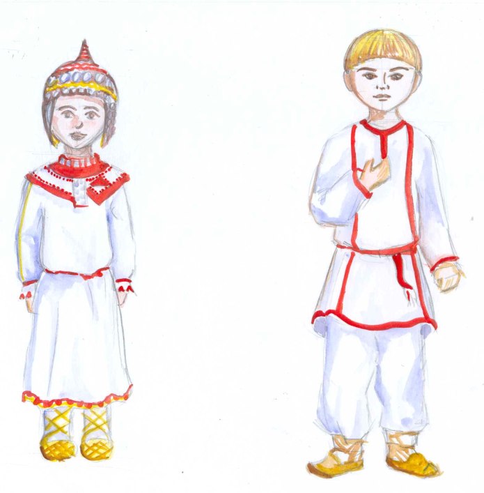 Эскиз новгоднего костюм