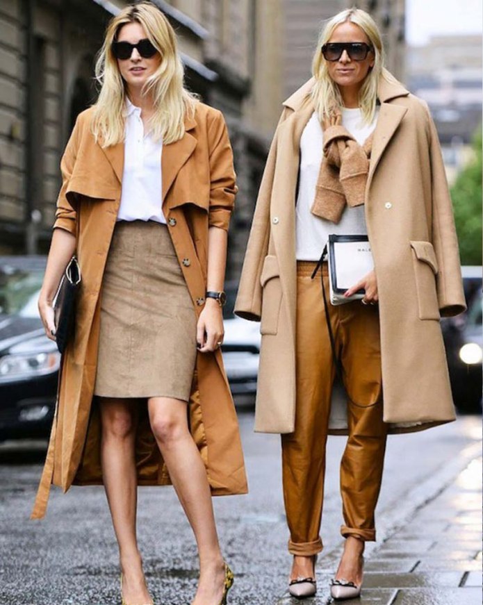 Тренч цвета кэмэл Street Style
