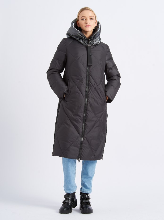 Пуховик длинный женский зимний