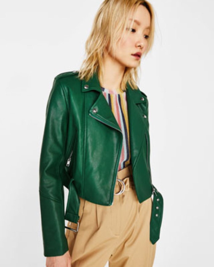 Кожаная куртка Bershka