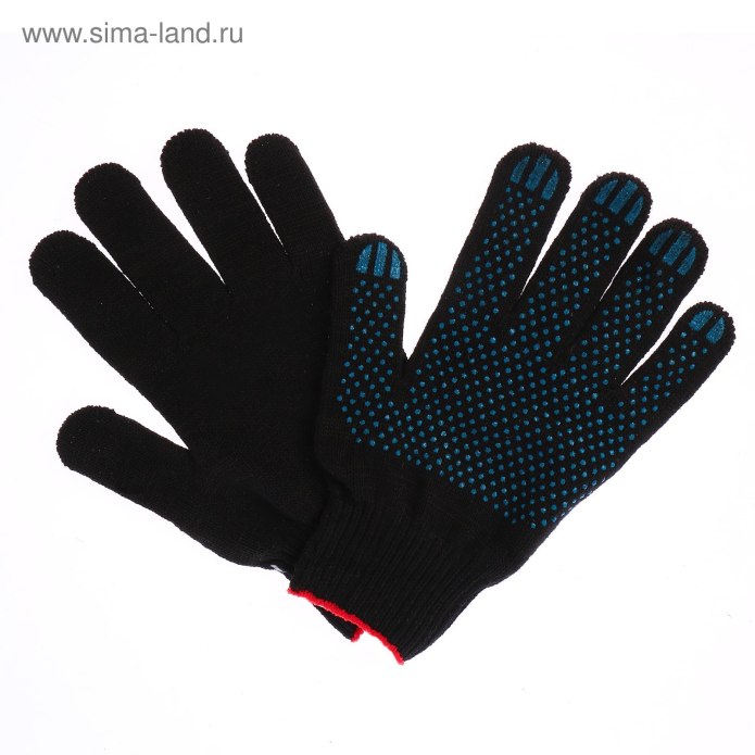 Перчатки х/б черные ПВХ (200пар/уп.) (10 Класс (5))