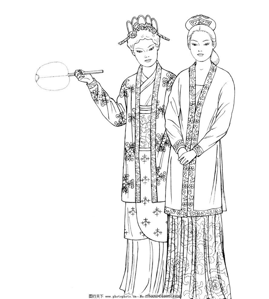 Эскиз древнего китайского костюма